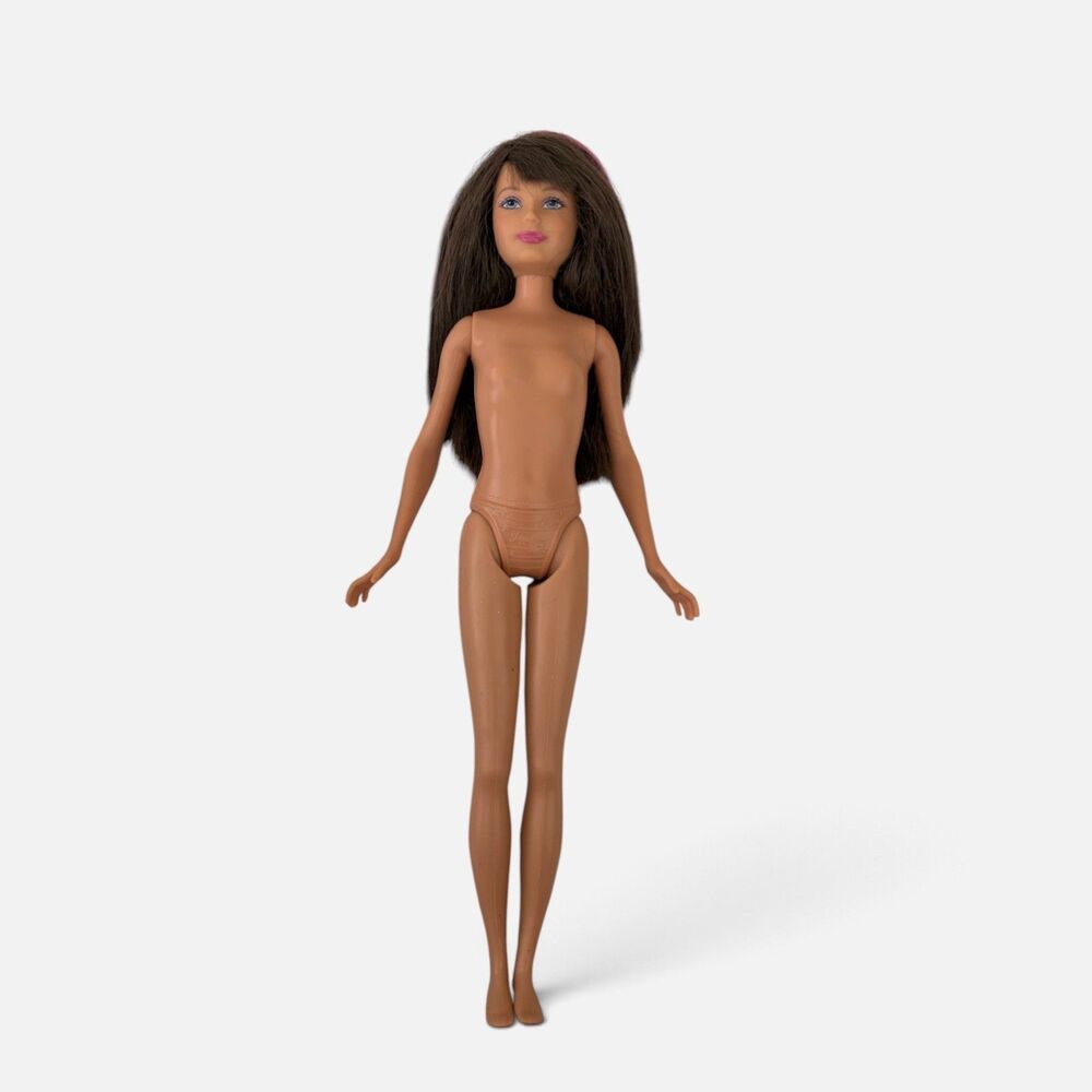 Barbie Sister Teen Skipper Brunette Pink Hair Streak Doll Jointed Legs Mattel - Picture 6 of 7